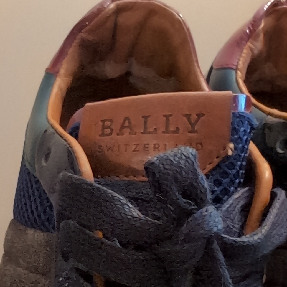 Bally "Ascar" Blue and Brown Sneakers - Picture 3 of 7